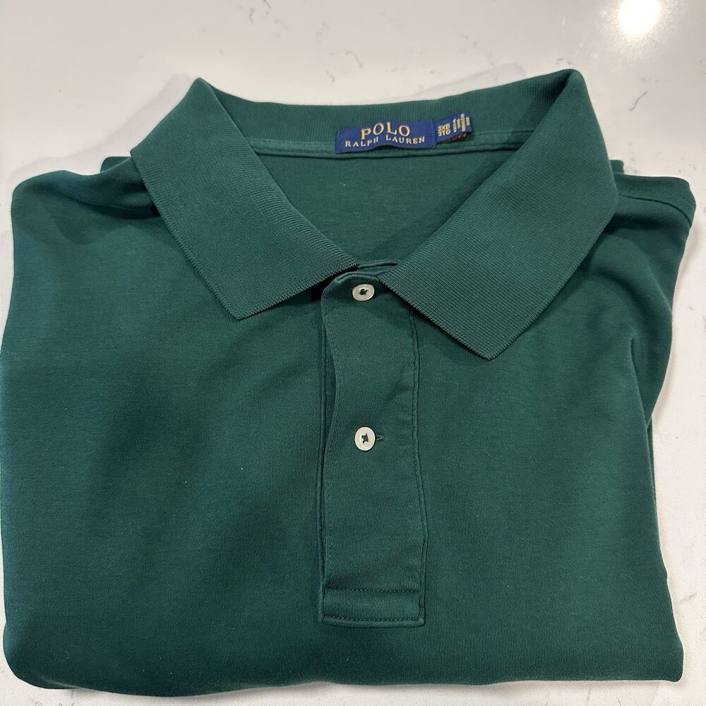 Polo Ralph Lauren Men's Size 3XB Green Short Sleeve The Earth Polo Shirt EUC